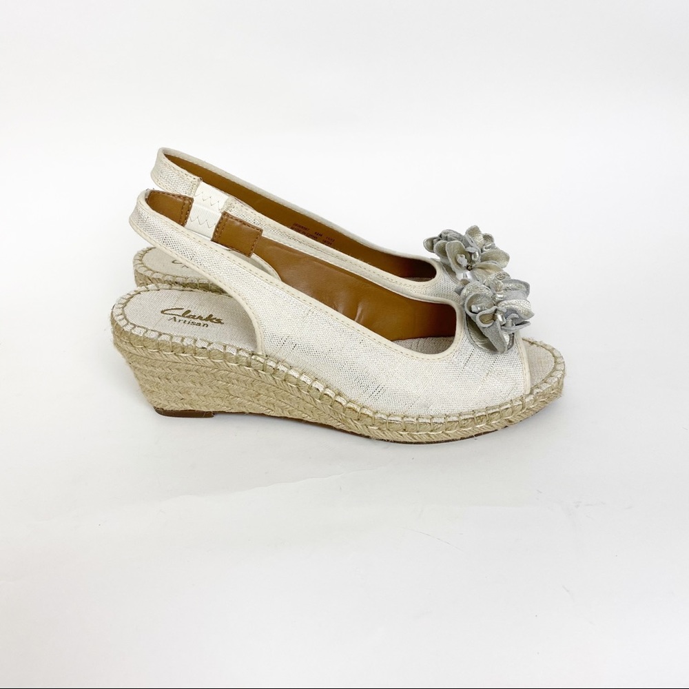 CLARKS Petrina Bianca Espadrille Wedge